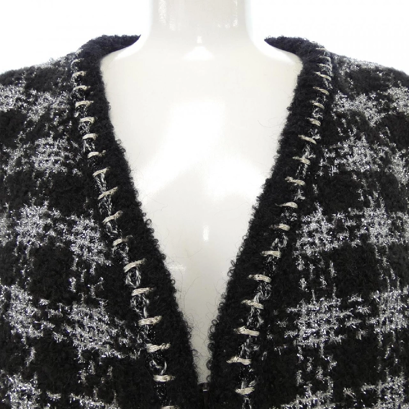 【Mã giảm giá】Áo khoác không cổ CHANEL 639013