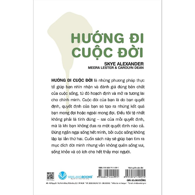 Tự Chăm Sóc Cuộc Sống - Hướng Đi Cuộc Đời - Skye Alexander, Meera Lester, Carolyn Dean 163853