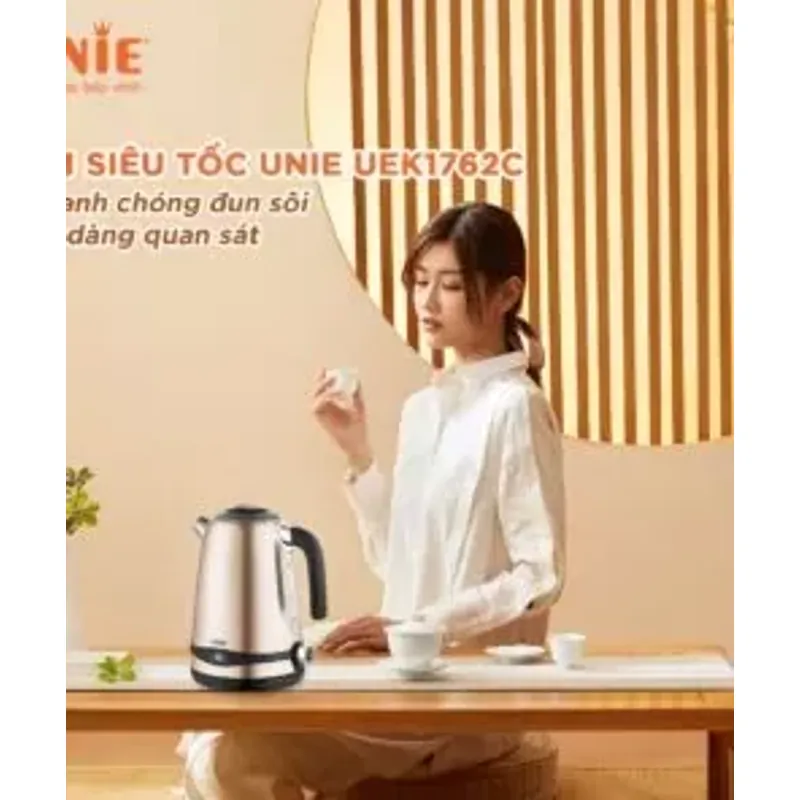 🔥 Ấm siêu tốc UNIE UEK1762C – Dung tích 1.7L, công suất 2200W, đun sôi cực nhanh! 716116