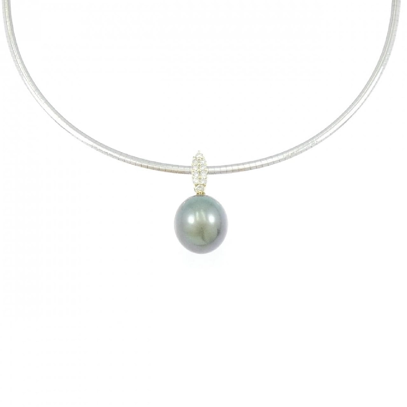 K18YG/750YG/750WG Ngọc trai đen dây chuyền - Hàng hiệu Chính hãng 857514