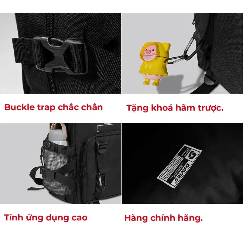 Balo davie pass vải dù canvas cũ 788838