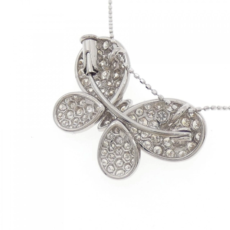 K18WG Bướm Pave Kim Cương Dây Chuyền 1.41CT - Hàng hiệu Chính hãng 848608