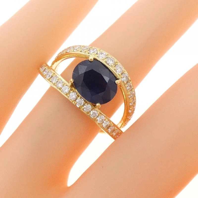 Nhẫn Sapphire K18YG 2.73CT - Hàng hiệu Chính hãng 851372