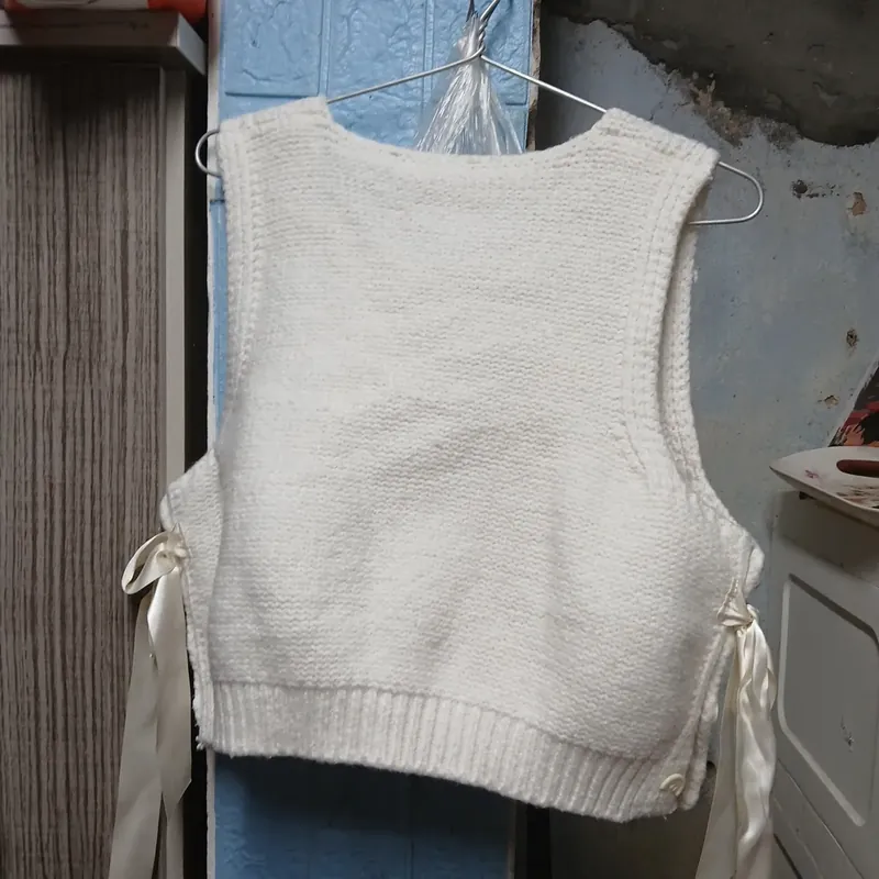 Áo gile len ngắn 738228