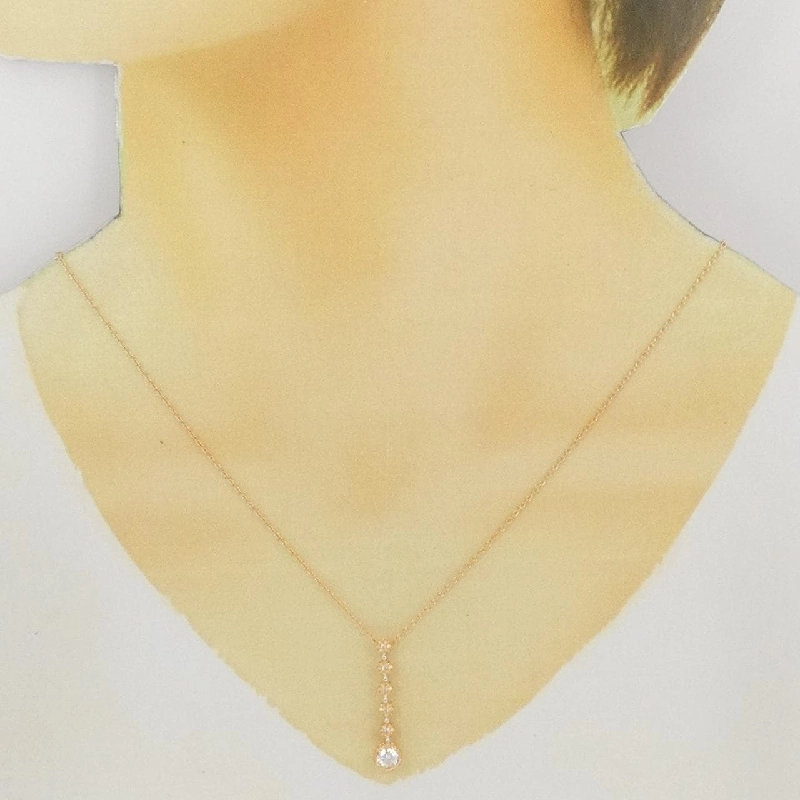 K18PG/K18WG Dây chuyền kim cương 0.348CT - Hàng hiệu Chính hãng 859084