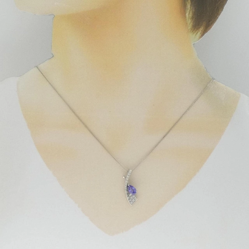 Dây chuyền Tanzanite PT900/PT850 0.85CT - Hàng hiệu Authentic 863741