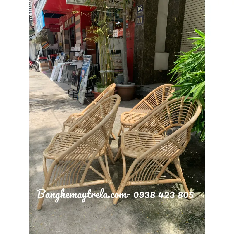 Bàn ghế uống trà mây tre đan 795969