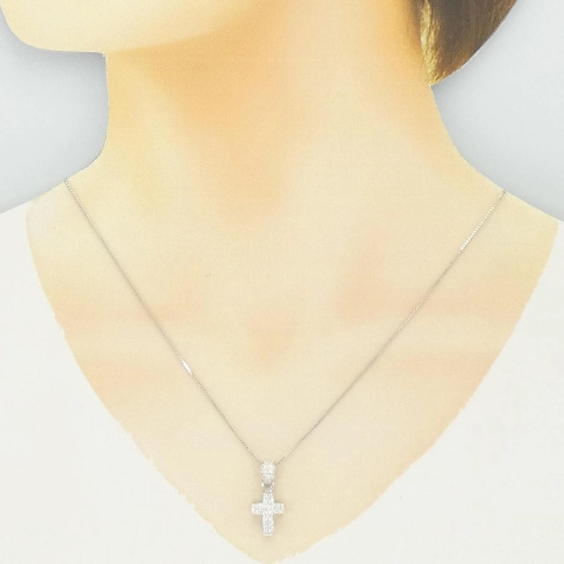 Dây chuyền kim cương 750WG/K18WG - Hàng hiệu Authentic 0.32CT 859666