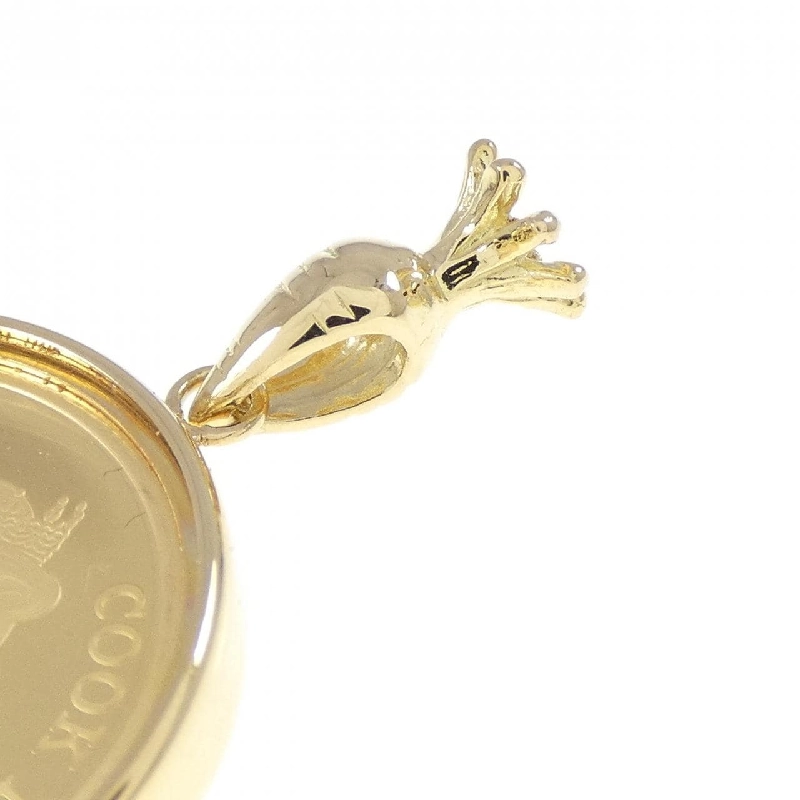 K18YG(枠) Dây chuyền đồng xu kim cương 0.01CT - Hàng hiệu Authentic 864132