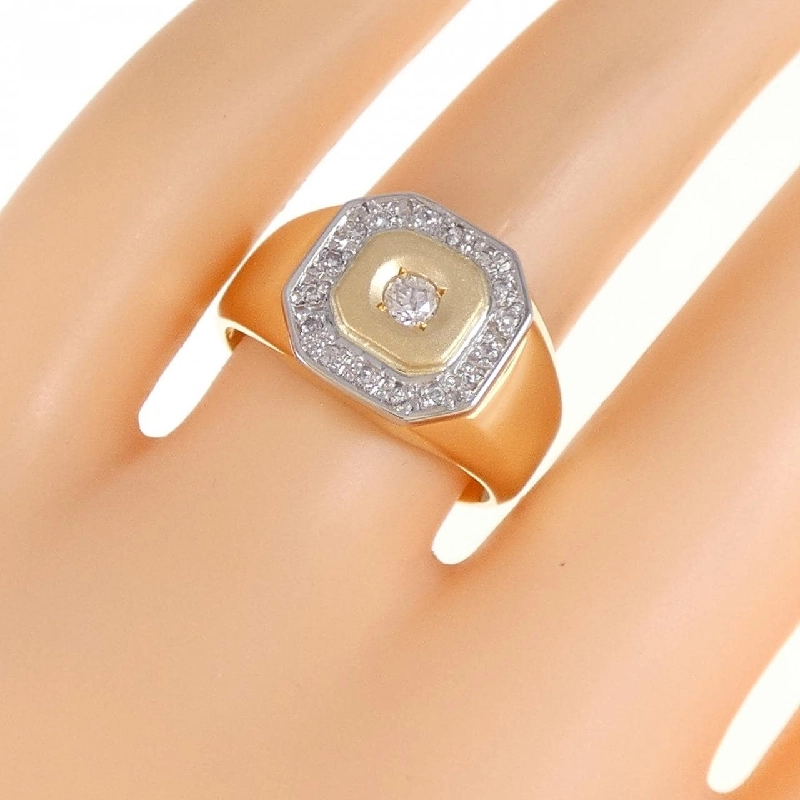 Nhẫn kim cương K18YG/PT900 0.2CT - Hàng hiệu Authentic 851062