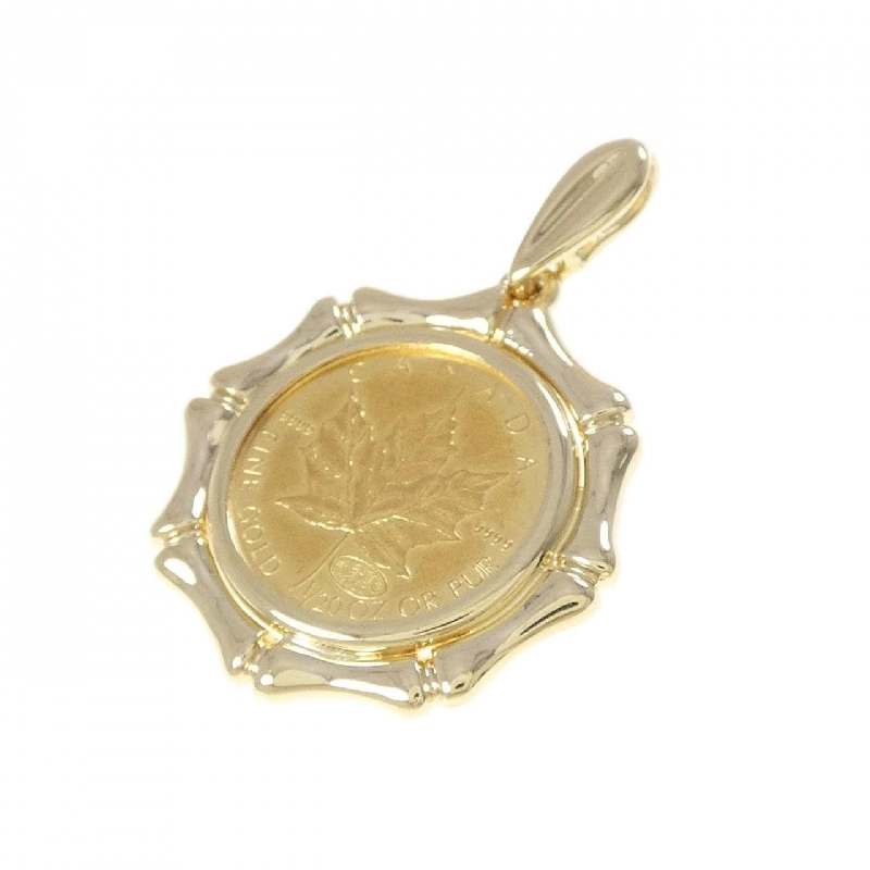 Mặt dây chuyền đồng xu 18KYG (khung) - Hàng hiệu Authentic 863563