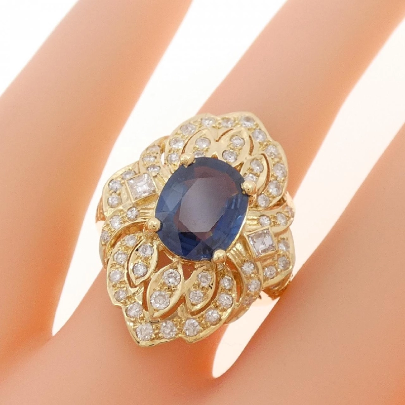 Nhẫn Sapphire K18YG 2.86CT - Hàng hiệu Chính hãng 853208