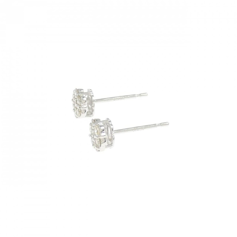 Bông tai kim cương hoa K18WG 0.20CT - Hàng hiệu Authentic 868968