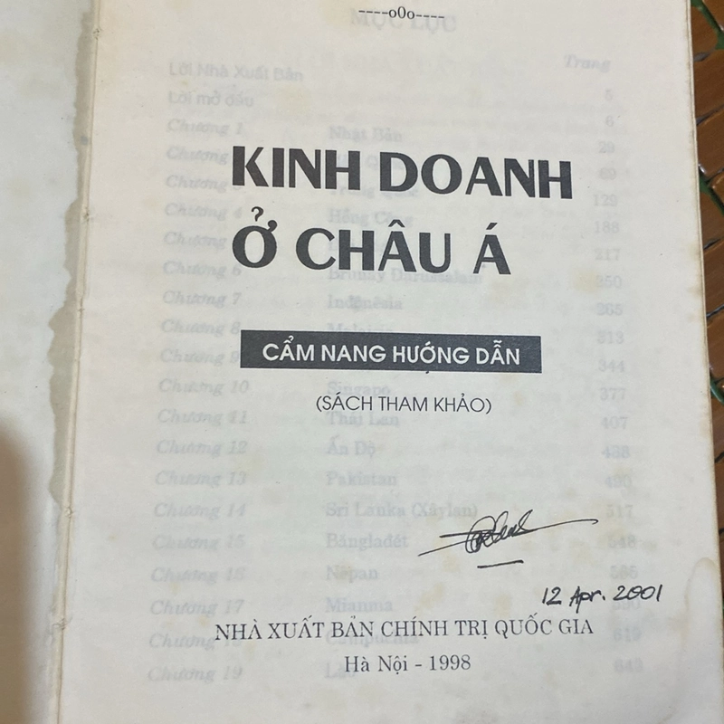 KINH DOANH Ở CHÂU Á, CẨM NANG HƯỚNG DẪN, SAJYOT P.DUNUNG (XB 1998) 518433