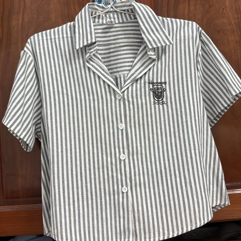 Áo sơ mi vạt bầu lững 740951