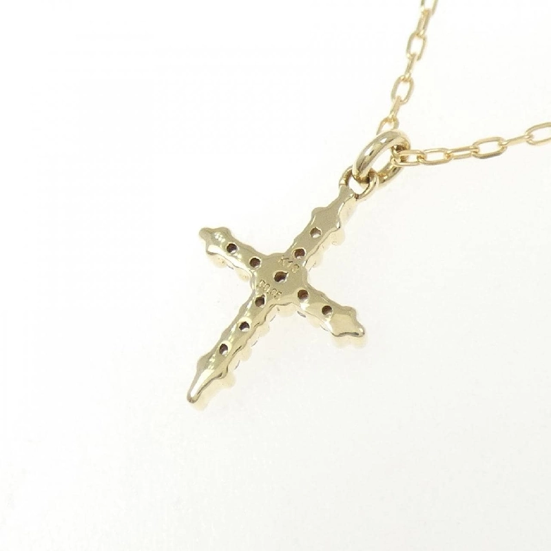 K10YG/K18YG Vòng cổ kim cương chéo 0.05CT - Hàng hiệu Chính hãng 859166