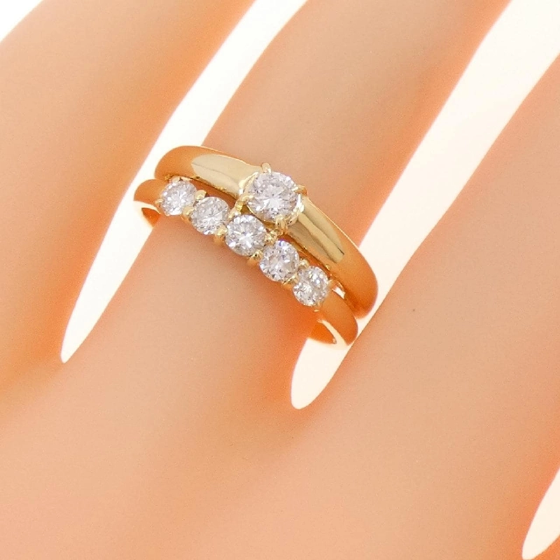 Nhẫn kim cương K18YG 0.51CT 666692