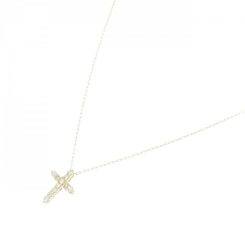 K18YG Dây chuyền kim cương chéo 0.10CT - Hàng hiệu Chính hãng 859042