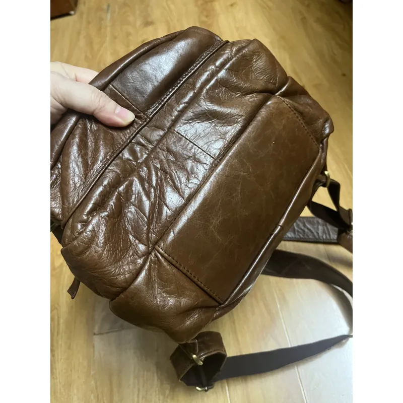 Balo nam 27x42x14 da thật 2hand 1013069