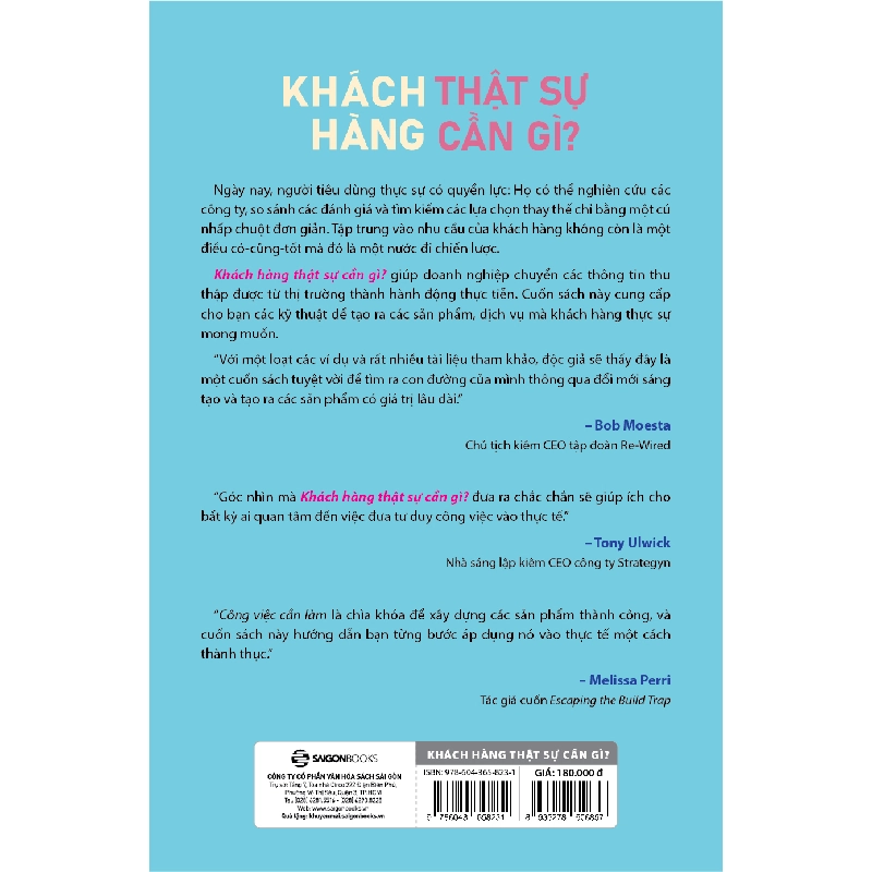 Khách Hàng Thật Sự Cần Gì? - Jim Kalbach 296692