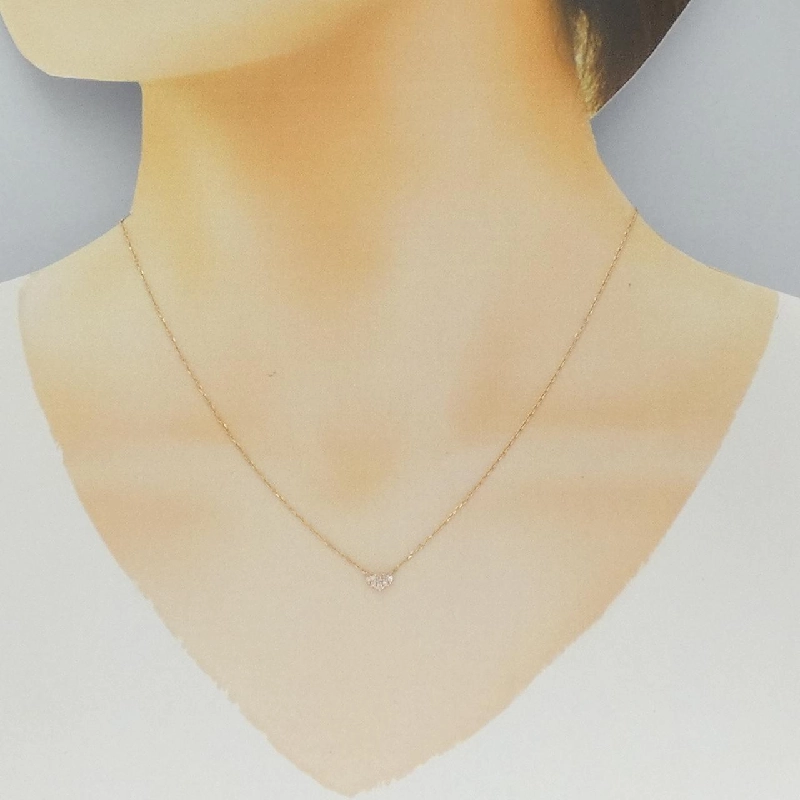 K10PG Dây chuyền kim cương hình trái tim - Hàng hiệu Chính hãng 863416