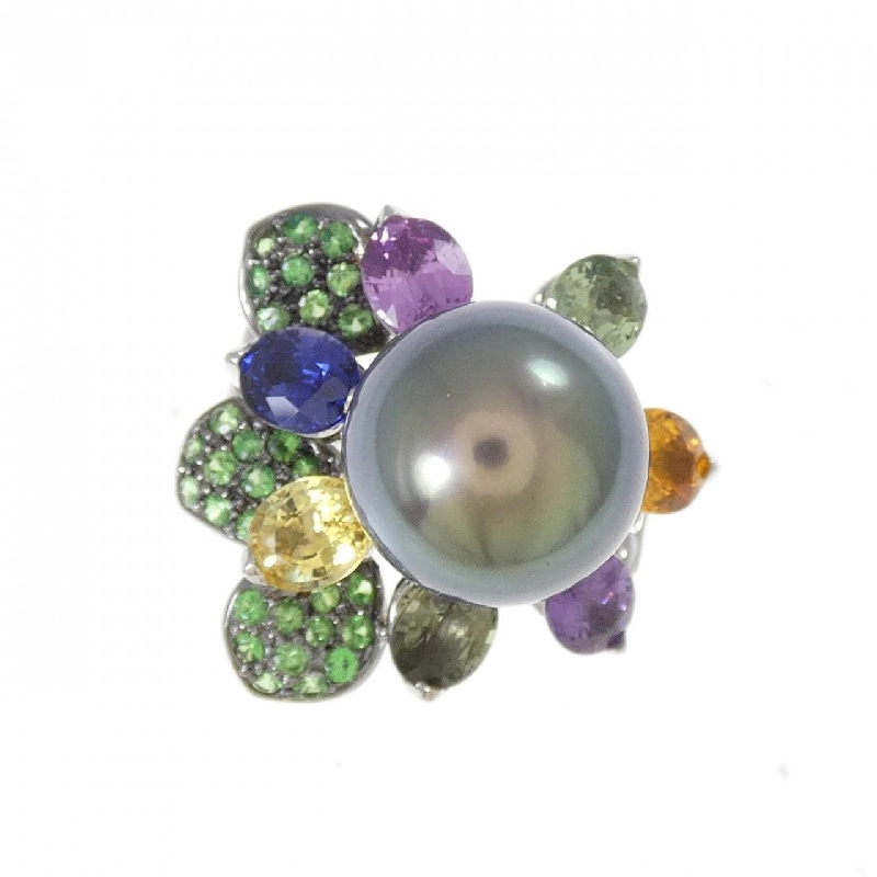 Nhẫn đá màu K18WG/K18BG - Hàng hiệu Authentic 854509