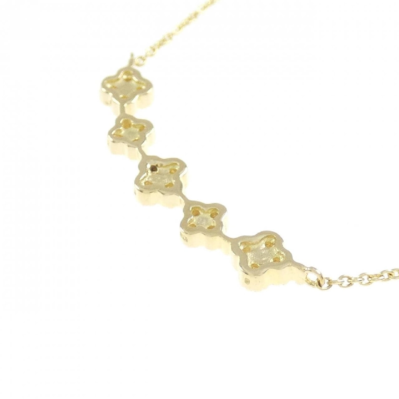 K18YG Hoa Vàng Kim Cương Dây Chuyền 0.12CT - Hàng hiệu Chính hãng 862337