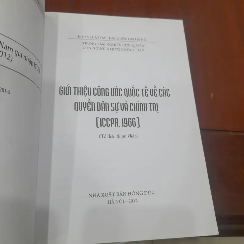 Giới thiệu CÔNG ƯỚC QUỐC TẾ VỀ CÁC QUYỀN DÂN SỰ VÀ CHÍNH TRỊ (ICCPR, 1966) 753693