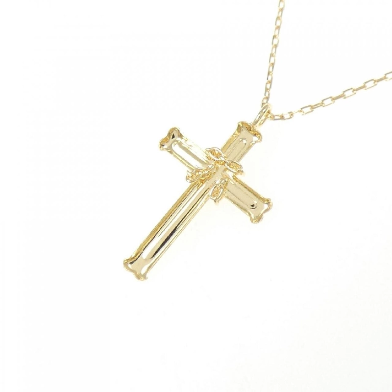 K18YG Dây chuyền hình chữ thập - Hàng hiệu Chính hãng 862012