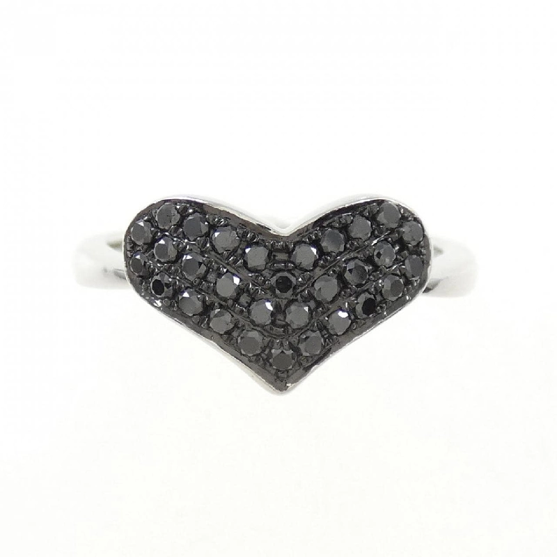 Nhẫn kim cương hình trái tim K18WG/K18BG 0.30CT 671608