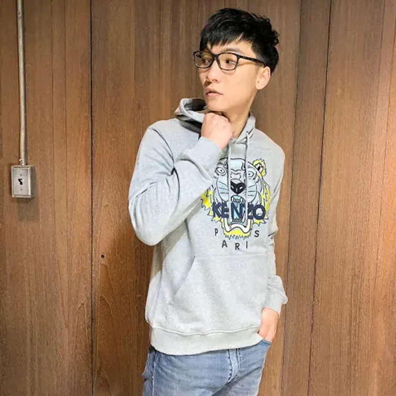 Áo hoodie Kenzo Paris thêu mặt cọp (đầu hổ) trước ngực 760775