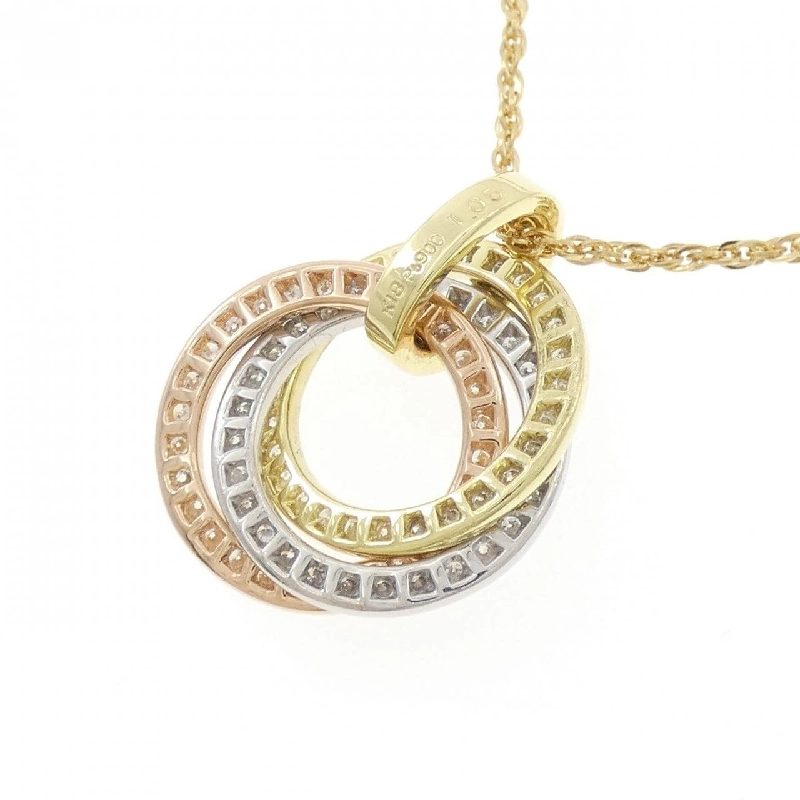 K18YG/PT900/K18PG Dây chuyền kim cương 1.05CT - Hàng hiệu Authentic 858912