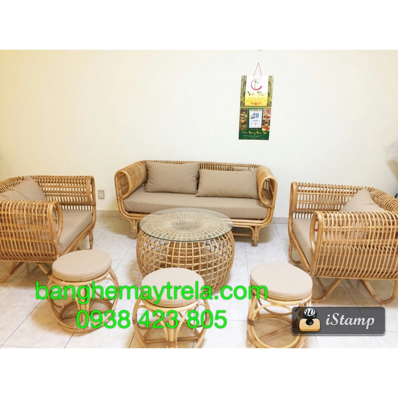 Sofa mây tổ yến phòng khách 488842