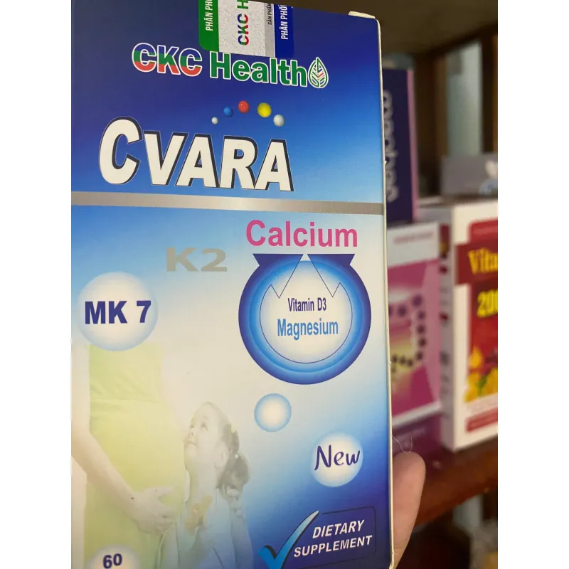(Hàng CTY mới) Viên uống Canxi tảo biển CVARA CKC Health Nhập khẩu Anh Quốc hộp 60 viên 736053