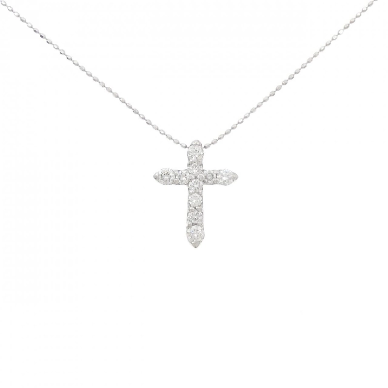 Dây chuyền kim cương K18WG/750WG hình chữ thập 0.50CT - Hàng hiệu chính hãng 857984