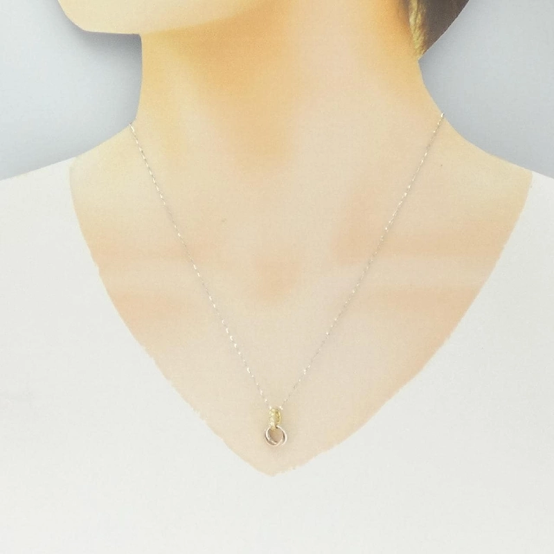 Dây chuyền kim cương ba màu K18 0.20CT - Hàng hiệu chính hãng 857504