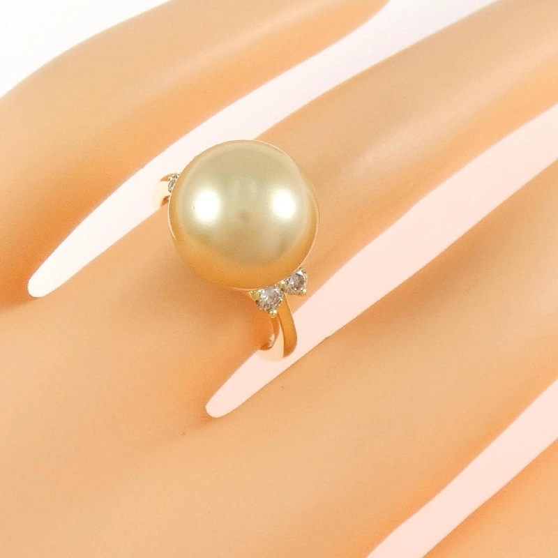 Nhẫn ngọc trai trắng K18YG 11.7mm - Hàng hiệu Chính hãng 854201