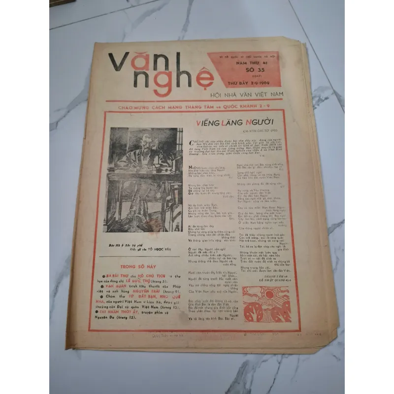 Báo Văn Nghệ Số 35 (2-9-1989) - Nguyễn Trãi, Hồ Chí Minh - Báo chí, Văn học 960340