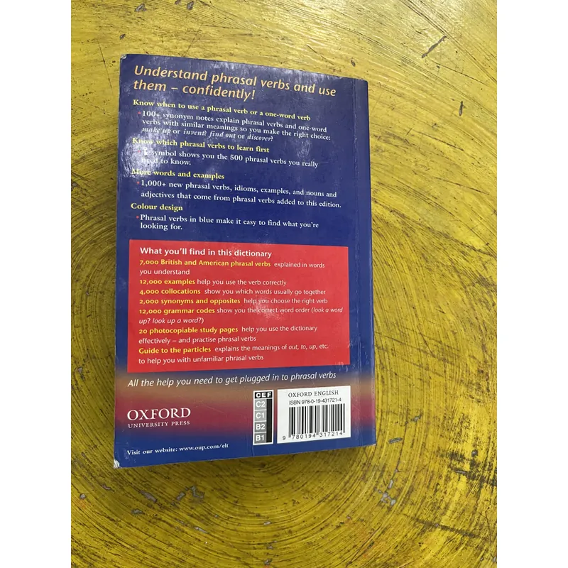 OXFORD PHRASAL VERBS DICTIONARY FOR LEARNERS OF ENGLISH  602671