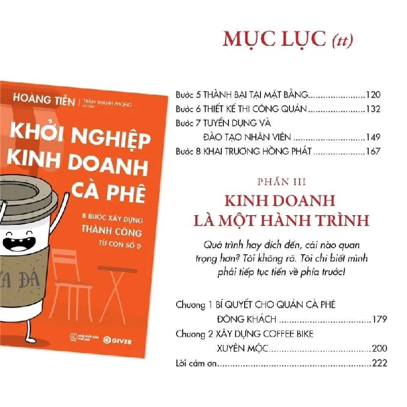Khởi Nghiệp Kinh Doanh Cà Phê - Hoàng Tiễn - GIVER BOOKS - MARKETING KINH DOANH 595448