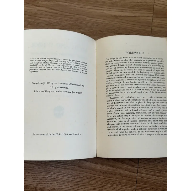 Myth and Symbol	Frye; Knights 785188