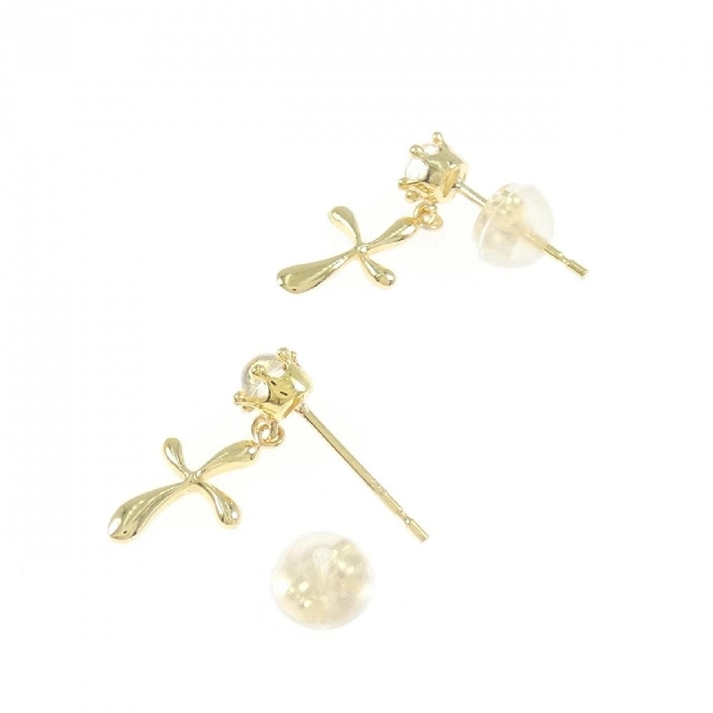 K18YG Đá mặt trăng Bông tai - Hàng hiệu Chính hãng 867470