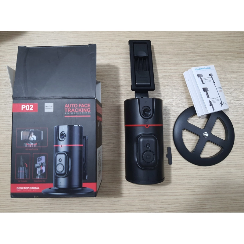Gimbal điện thoại xoay 360 P02 xoay theo khuôn mặt, kèm remote 529113