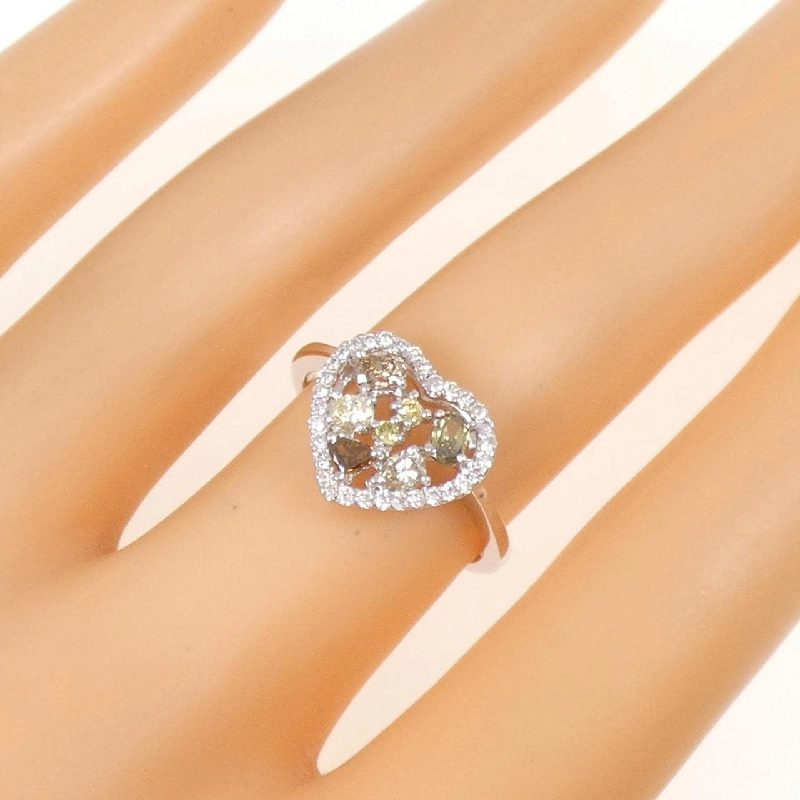 Nhẫn kim cương hình trái tim 750WG 0.52CT - Hàng hiệu Authentic 854167