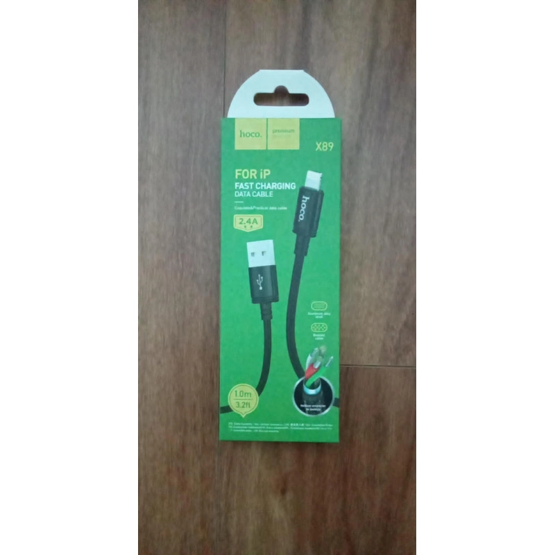 Dây sạc nhanh 2.4A Hoco,1m dây bọc dù 494350