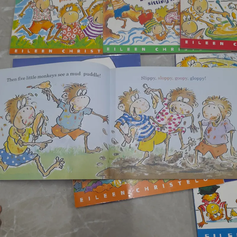 Set 9 cuốn five little monkeys tiếng anh 564939
