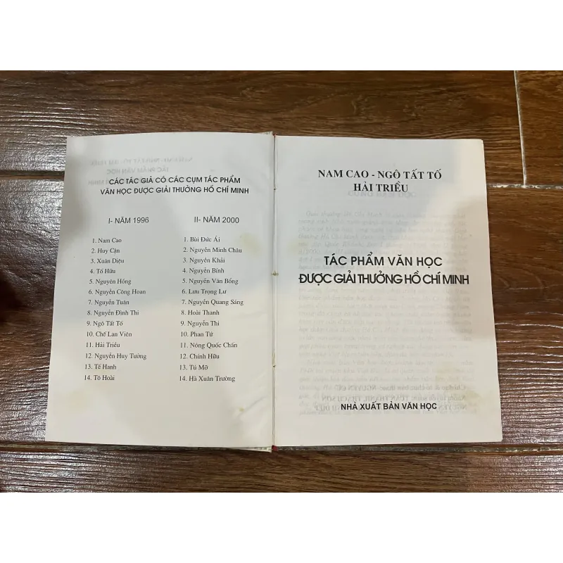 TÁC PHẨM VĂN HỌC ĐƯỢC GIẢI THƯỞNG HỒ CHÍ MINH - Nam Cao - Ngô Tất Tố - Hải Triều (k2) 307375