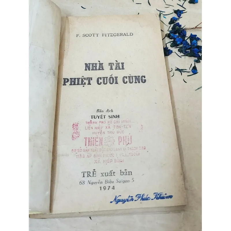 Sách trước 1975. Văn học Mỹ NHÀ TÀI PHIỆT CUỐI CÙNG -  Scott Fitzgerald 702536