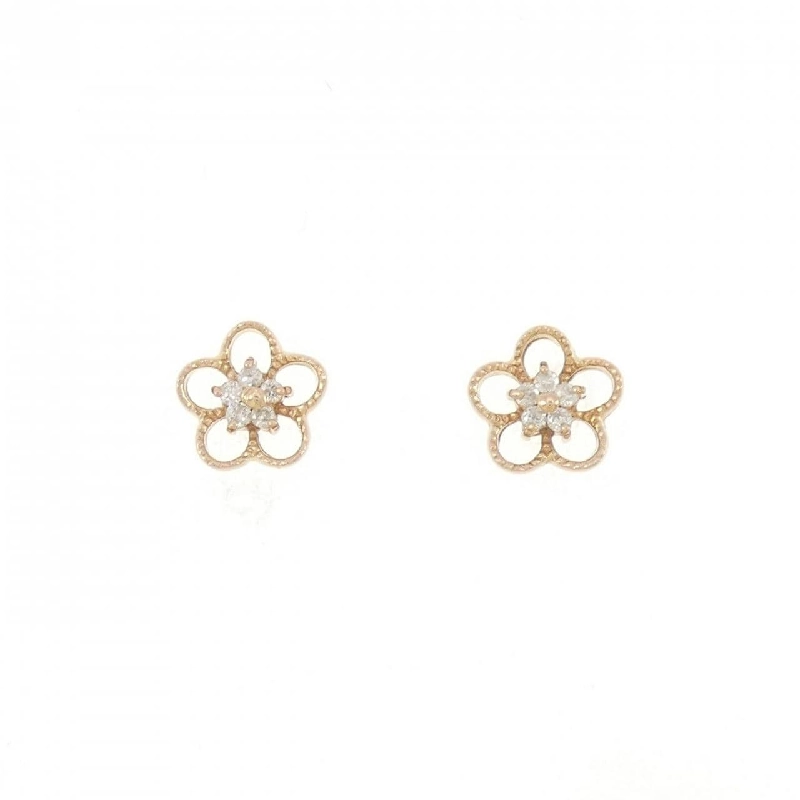 K18PG Bông tai hoa kim cương 0.06CT - Hàng hiệu Chính hãng 871313