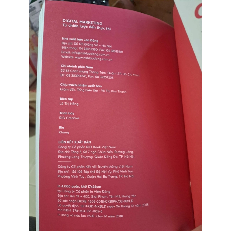 Digital Marketing - Từ chiến lược đến thực thi MARKETING KINH DOANH HCM1008 924495